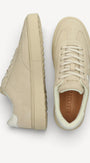Heren veterschoenen-Beige suède/nubuck