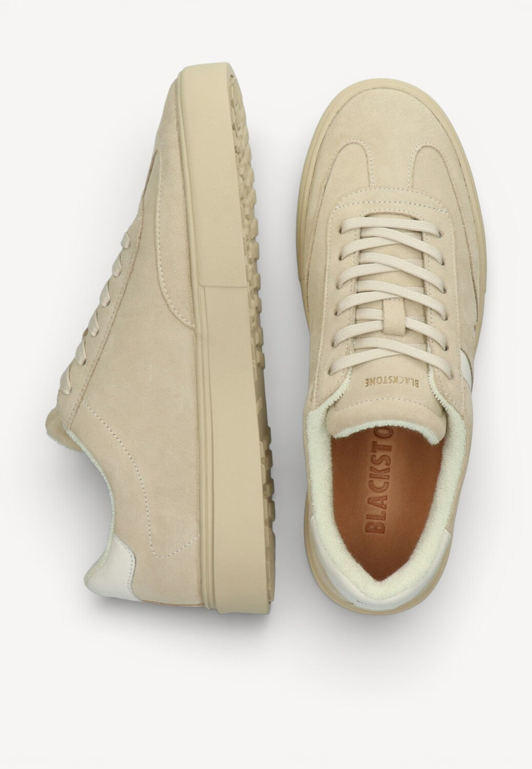 Heren veterschoenen-Beige suède/nubuck