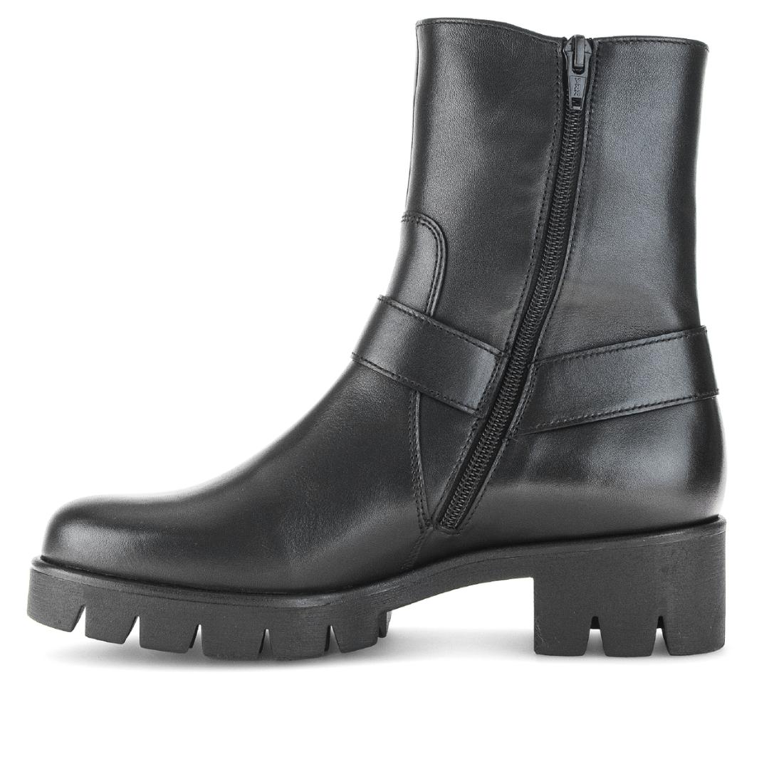 DAMES BOOTS+KORT LAARS-Zwart leer