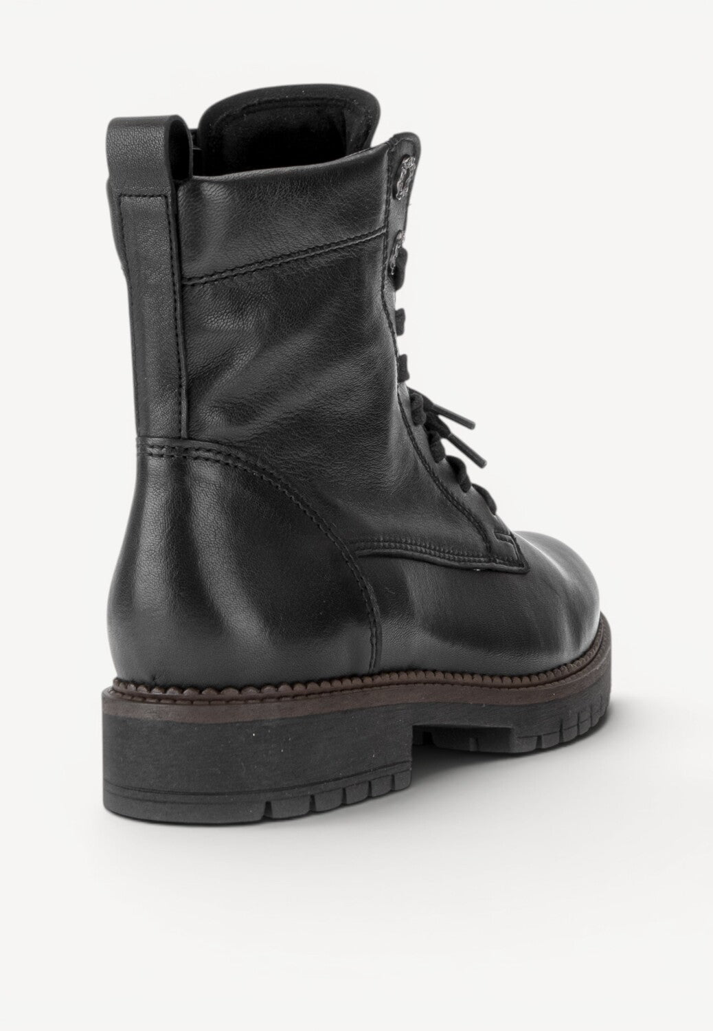 DAMES BOOTS+KORT LAARS-Zwart leer