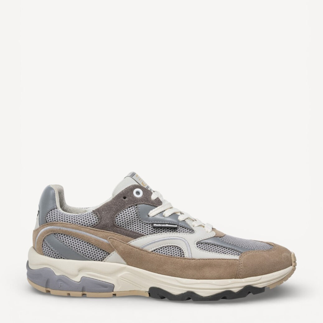 Heren veterschoenen-Bruin combi kleur