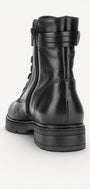 DAMES BOOTS+KORT LAARS-Zwart leer