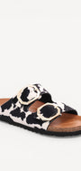 DAMES OPEN SCHOENEN-Zwart combi kleur