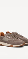 Heren veterschoenen-Beige suède/nubuck