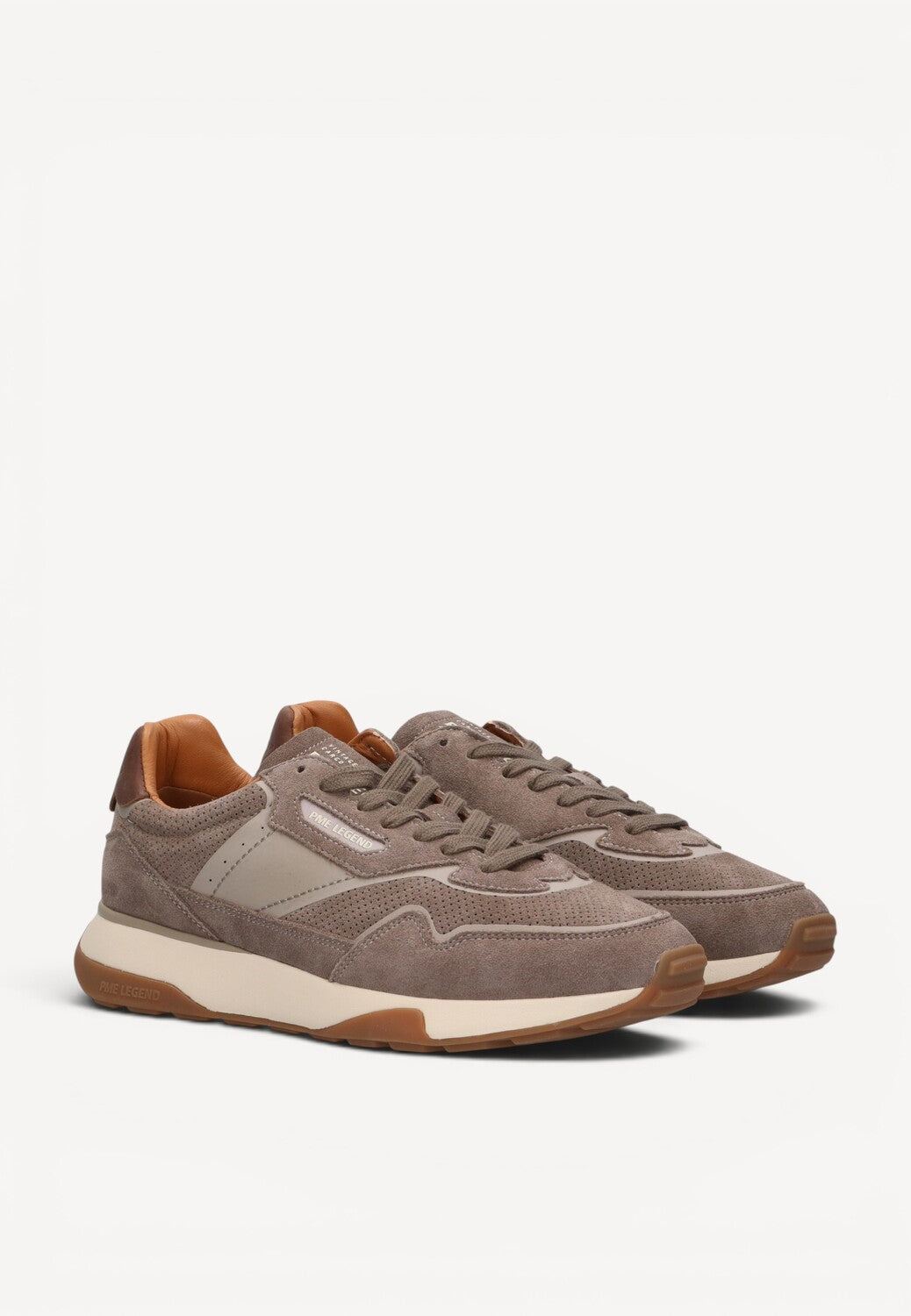 Heren veterschoenen-Beige suède/nubuck