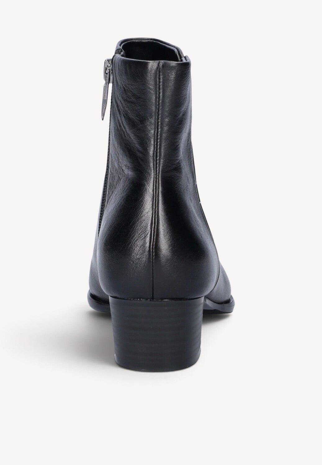DAMES BOOTS+KORT LAARS-Zwart leer