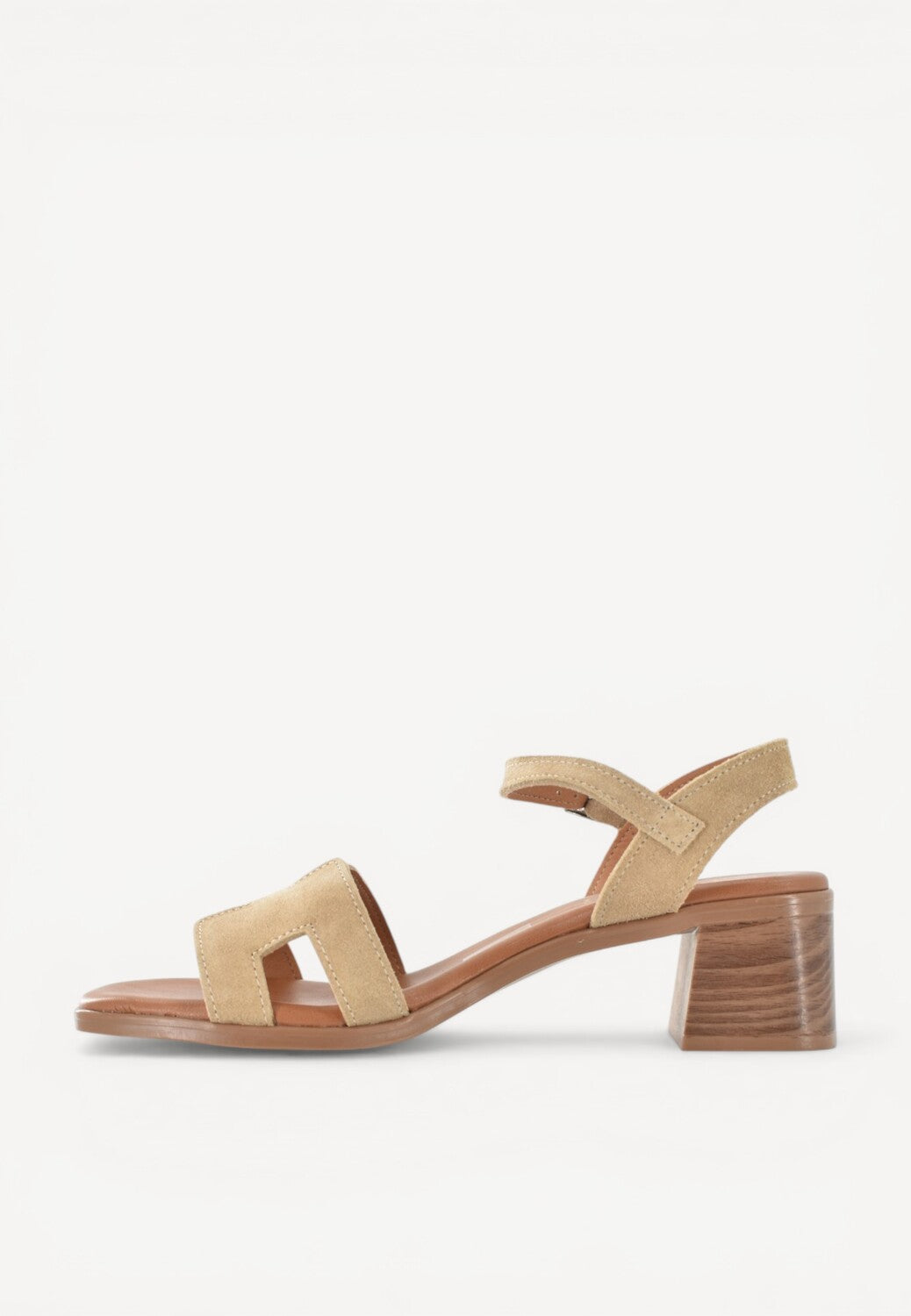 DAMES OPEN SCHOENEN-Beige suède/nubuck