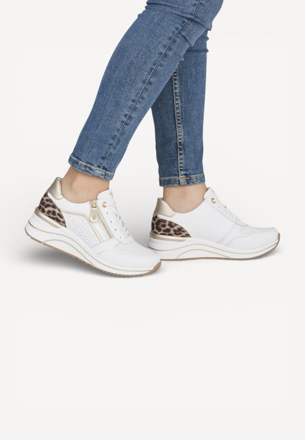 DAMES SPORTIEVE VETERSCHO-Wit leer