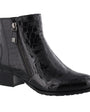 DAMES BOOTS+KORT LAARS-Zwart lak