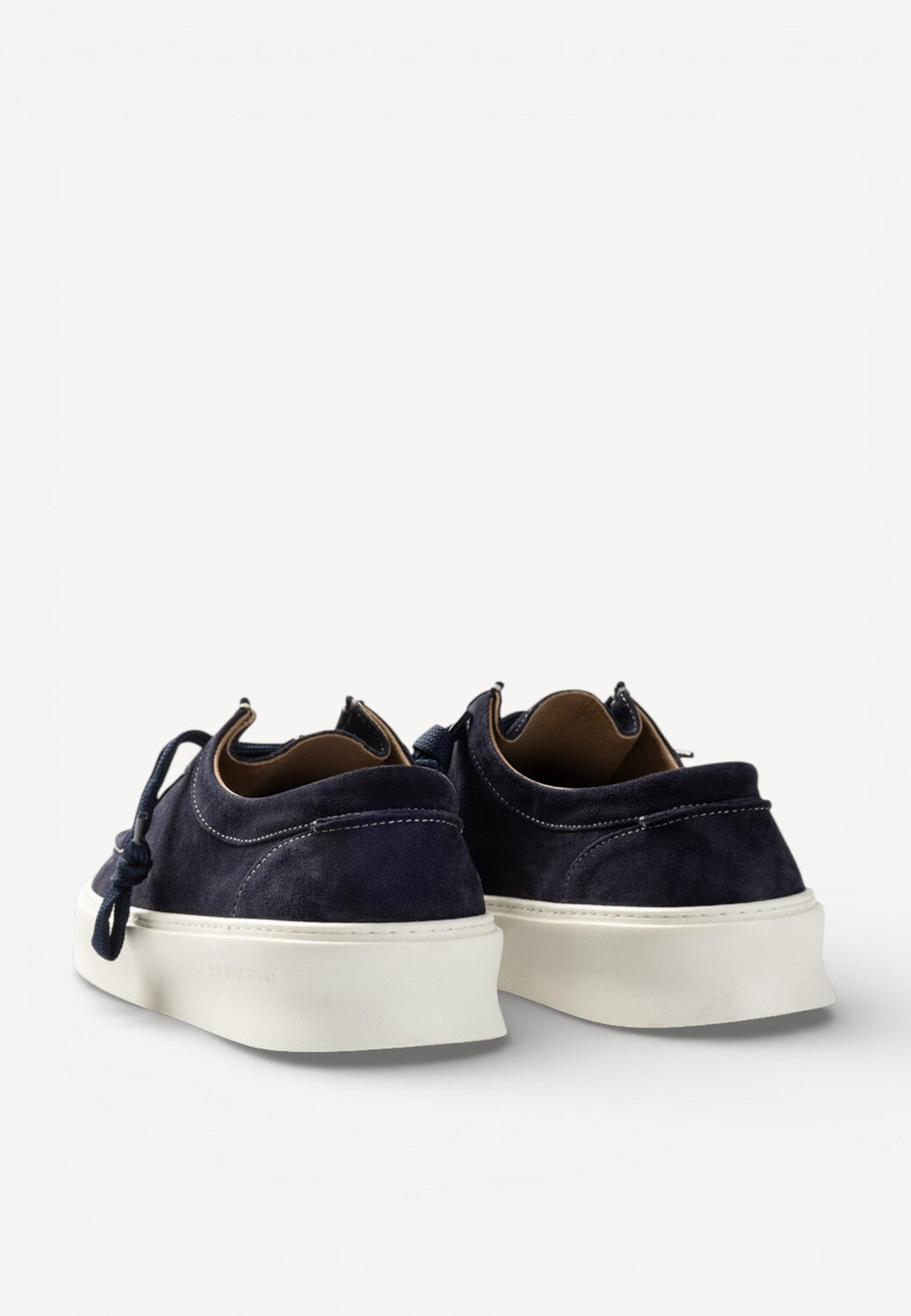 Heren veterschoenen-Blauw suède/nubuck