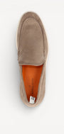 Heren instapper-Beige suède/nubuck