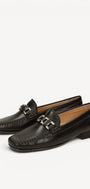DAMES INSTAPSCHOENEN-Zwart leer
