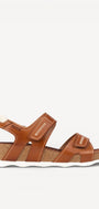 DAMES OPEN SCHOENEN-Bruin leer