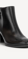 DAMES BOOTS+KORT LAARS-Zwart leer