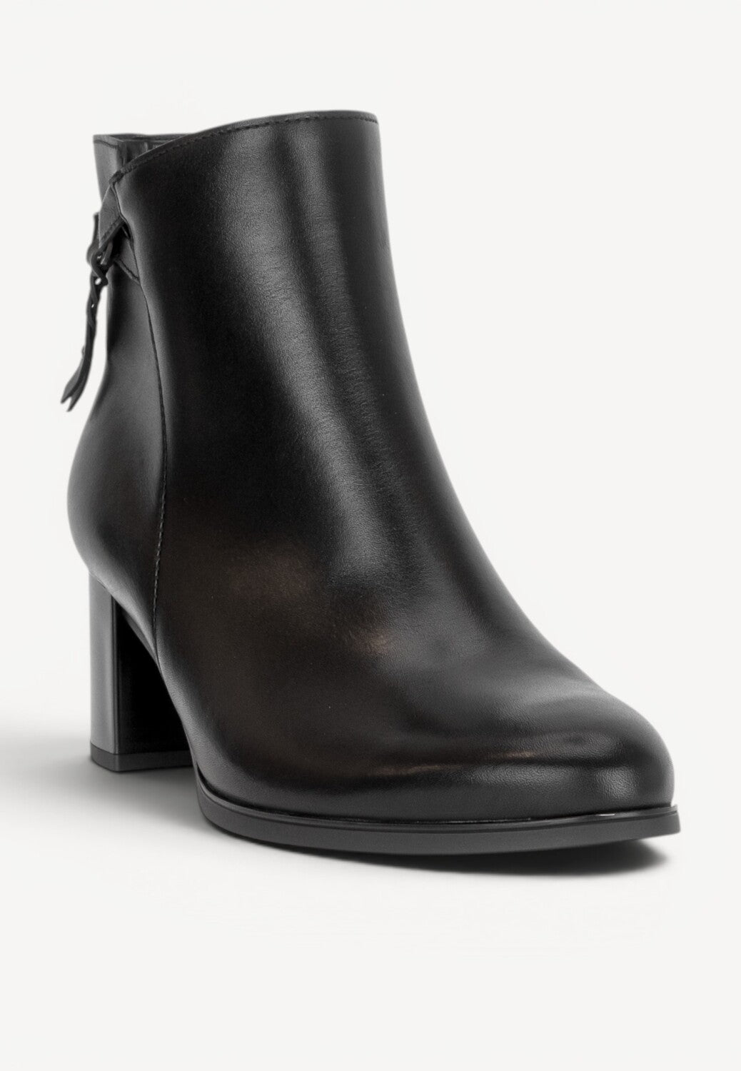 DAMES BOOTS+KORT LAARS-Zwart leer