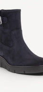 DAMES BOOTS+KORT LAARS-Blauw suède/nubuck