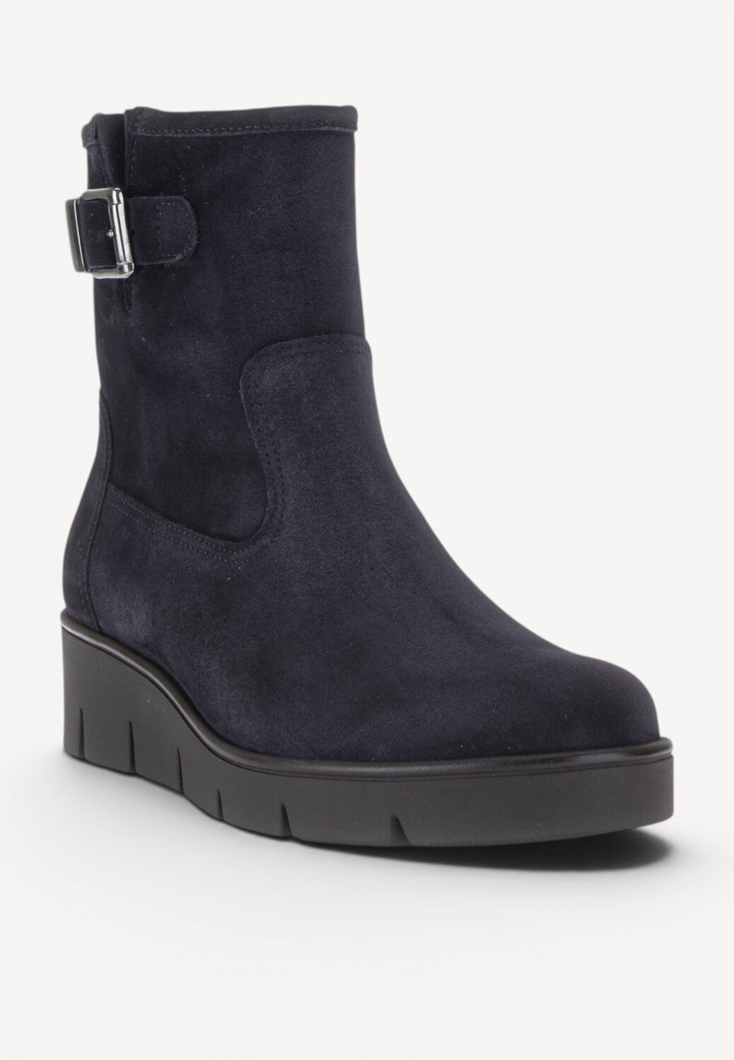 DAMES BOOTS+KORT LAARS-Blauw suède/nubuck