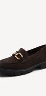 DAMES INSTAPSCHOENEN-Bruin suède