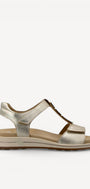 DAMES OPEN SCHOENEN-Goud leer