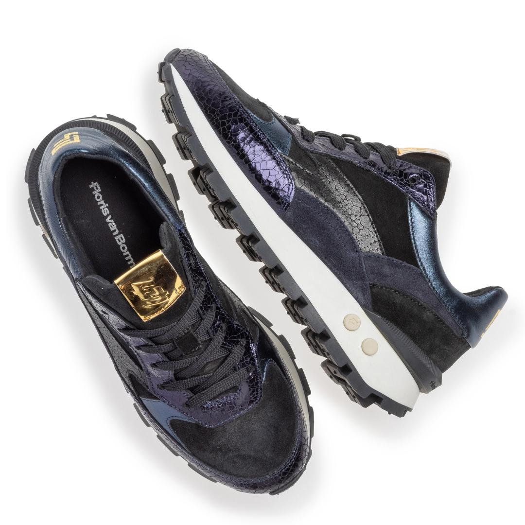 DAMES SPORTIEVE VETERSCHO-Blauw leer