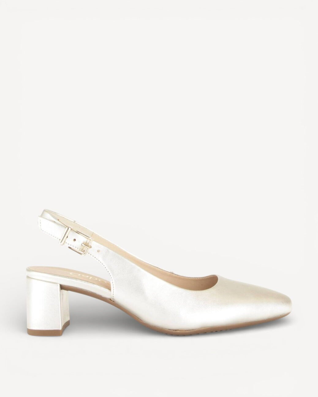 MUIL +SLINGBACK-Goud leer