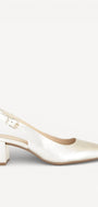MUIL +SLINGBACK-Goud leer
