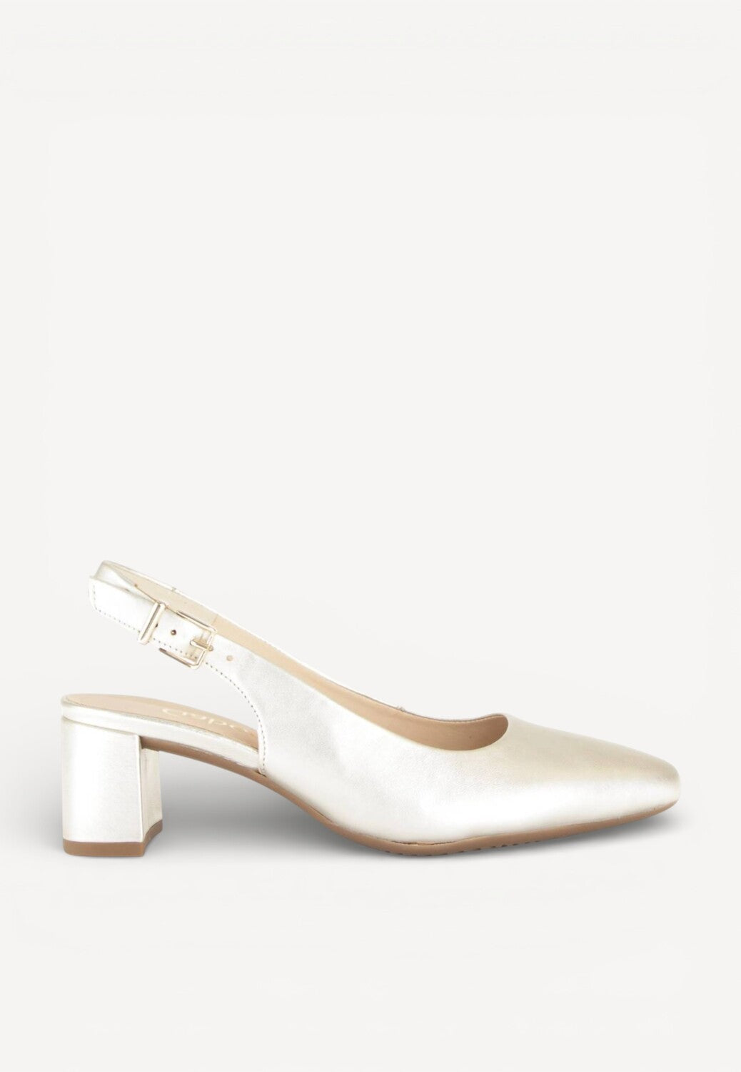 MUIL +SLINGBACK-Goud leer