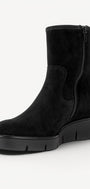 DAMES BOOTS+KORT LAARS-Zwart suède