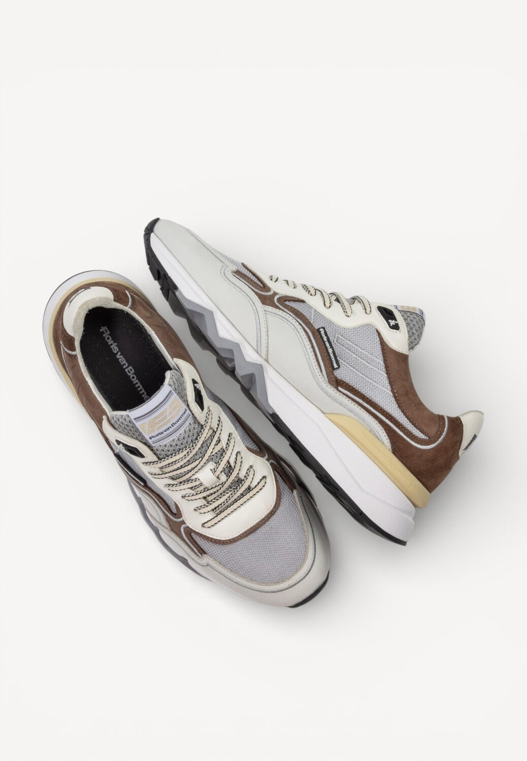 Heren veterschoenen-Grijs combi kleur