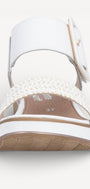 DAMES OPEN SCHOENEN-Wit combi kleur