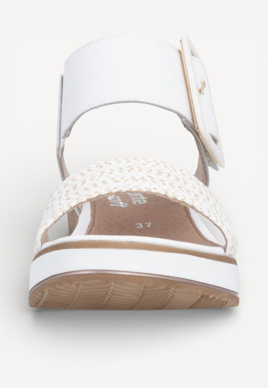 DAMES OPEN SCHOENEN-Wit combi kleur