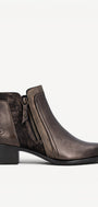 DAMES BOOTS+KORT LAARS-Brons leer