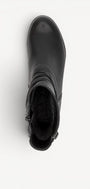 DAMES BOOTS+KORT LAARS-Zwart leer