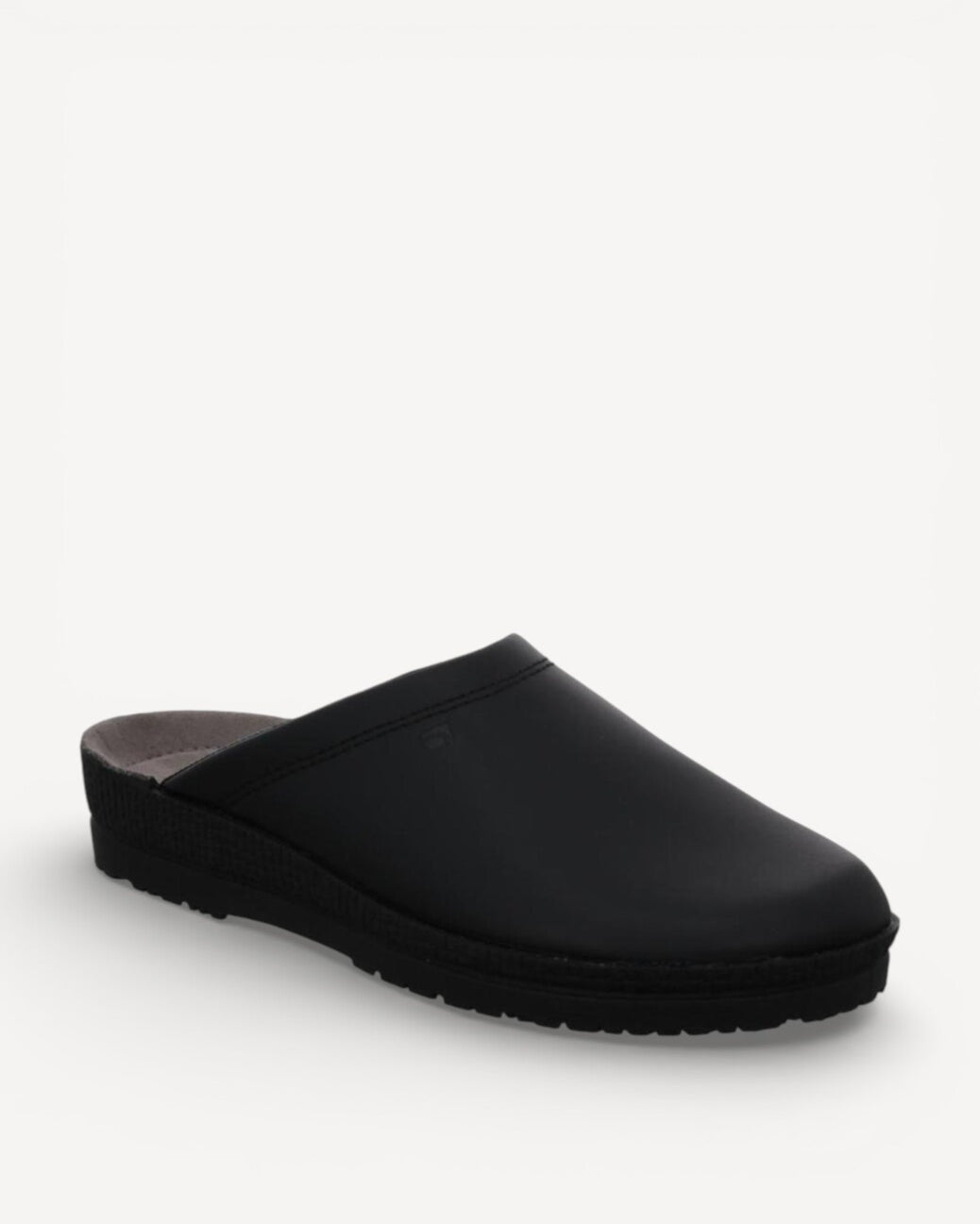 Heren muil pantoffels-Zwart leer