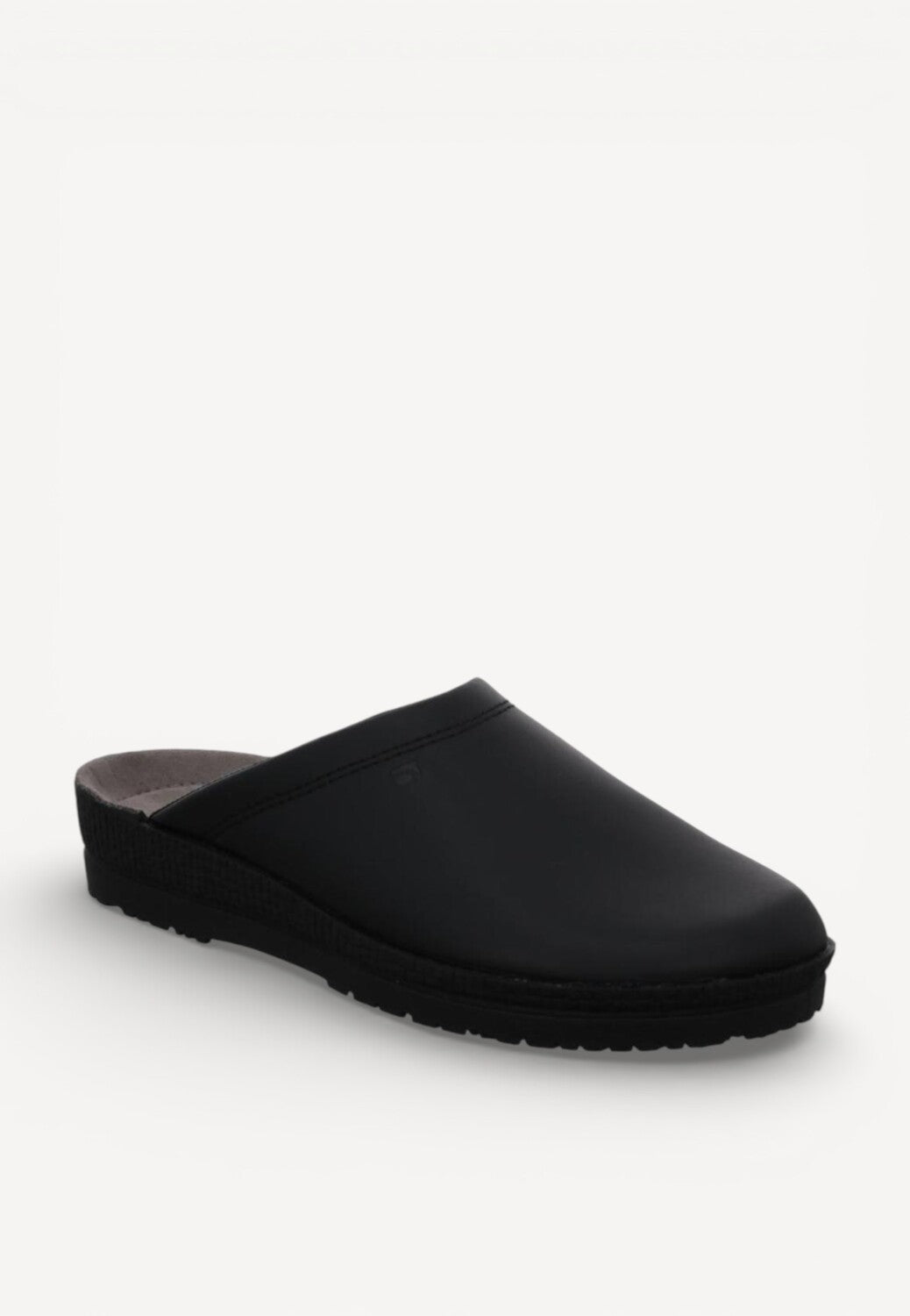 Heren muil pantoffels-Zwart leer