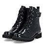 DAMES BOOTS+KORT LAARS-Zwart lak