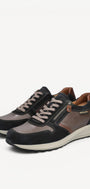Heren veterschoenen-Blauw suède/nubuck