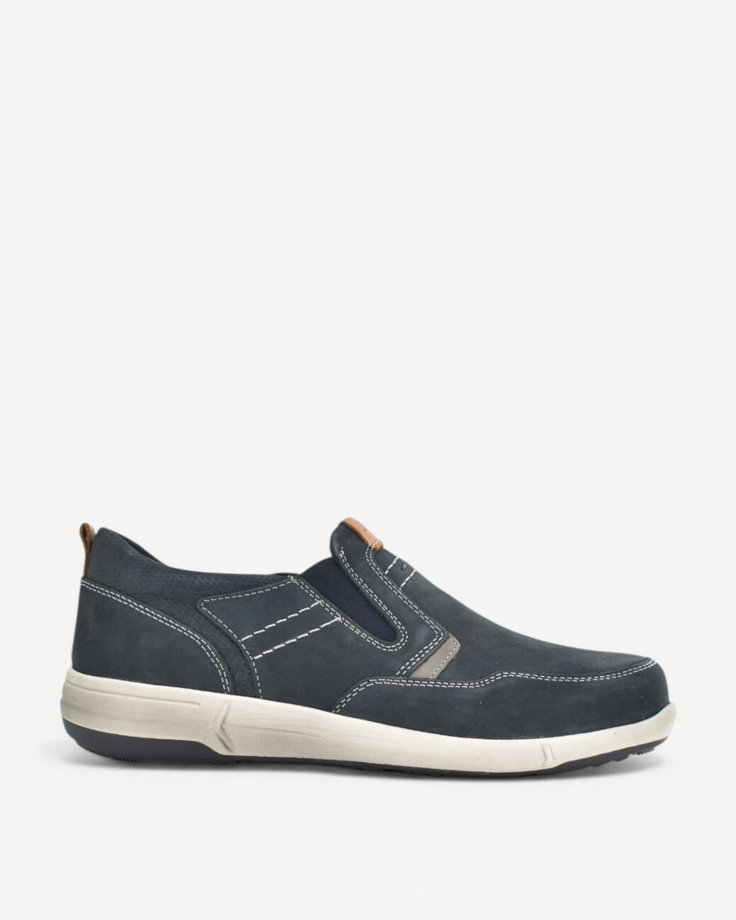 Heren instapper-Blauw suède/nubuck