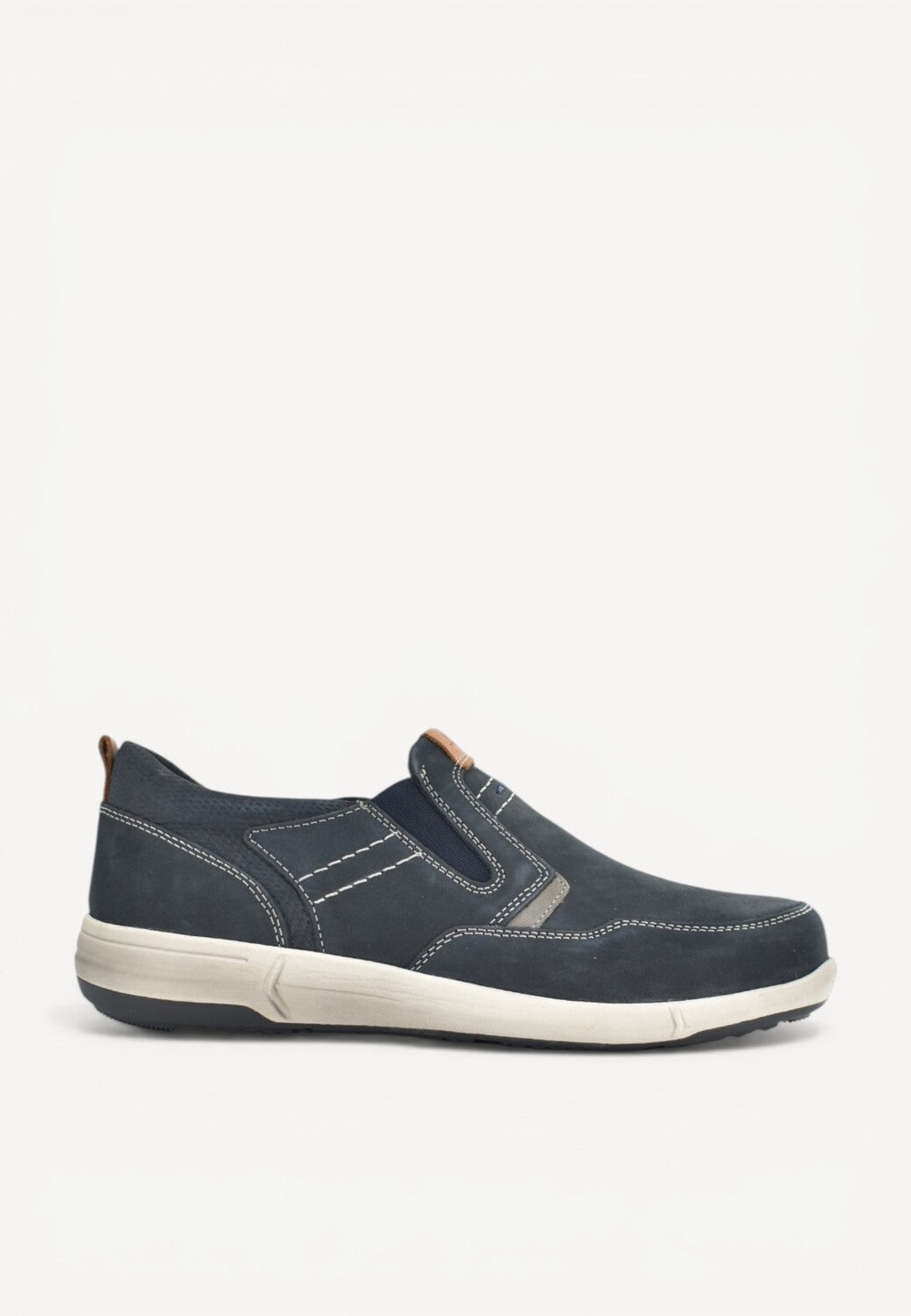 Heren instapper-Blauw suède/nubuck