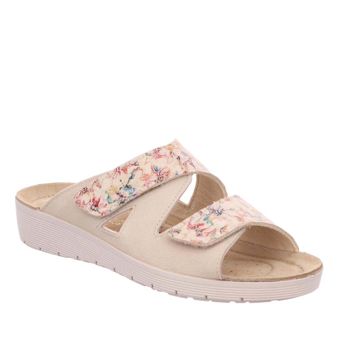 DAMES OPEN SCHOENEN-Beige combi kleur