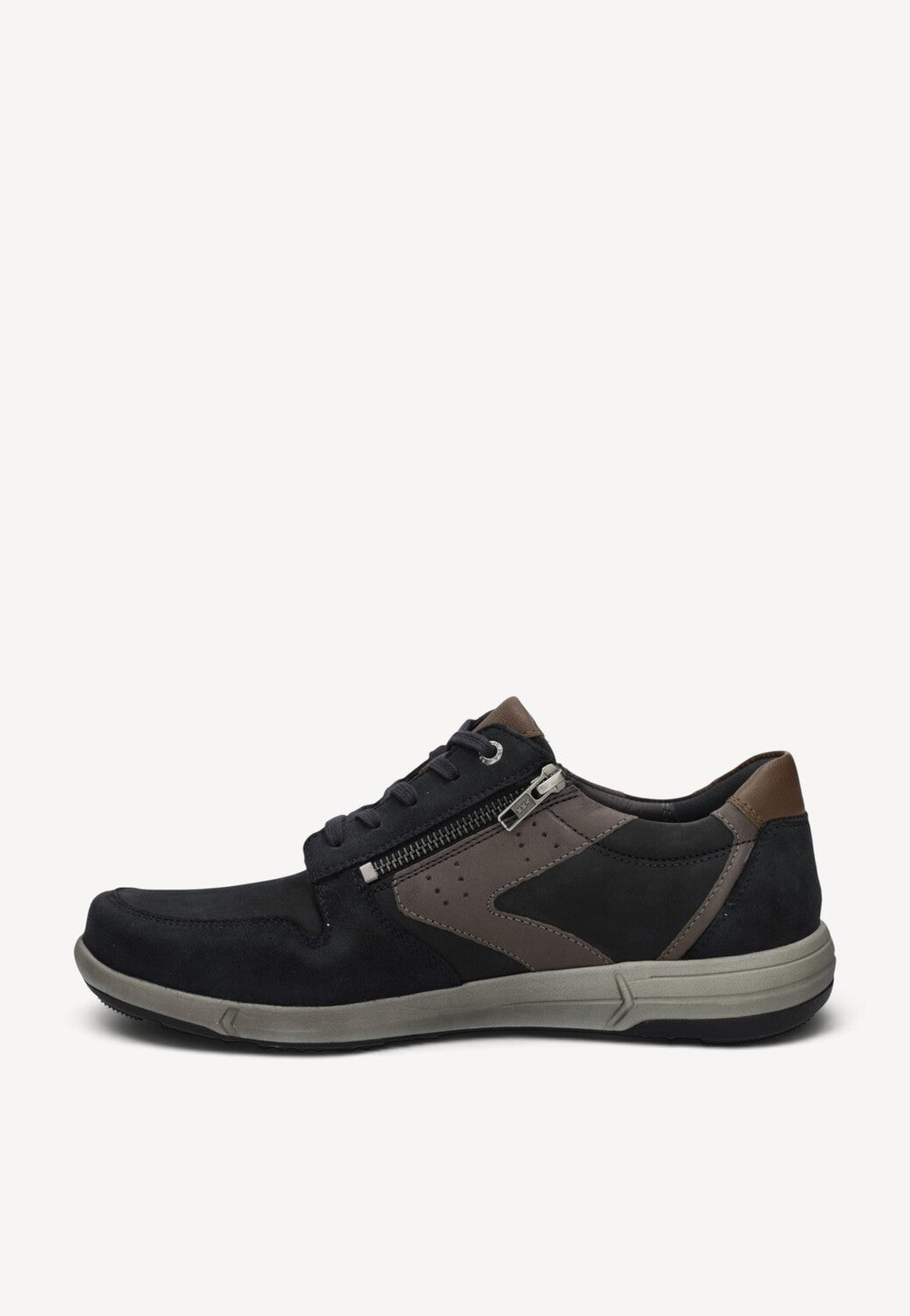 Heren veterschoenen-Blauw suède/nubuck