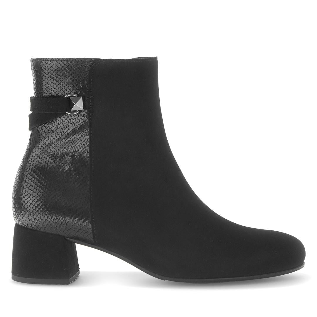 DAMES BOOTS+KORT LAARS-Zwart suède