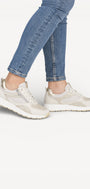 DAMES SPORTIEVE VETERSCHO-Beige leer