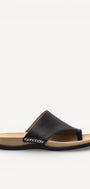 DAMES OPEN SCHOENEN-Zwart leer