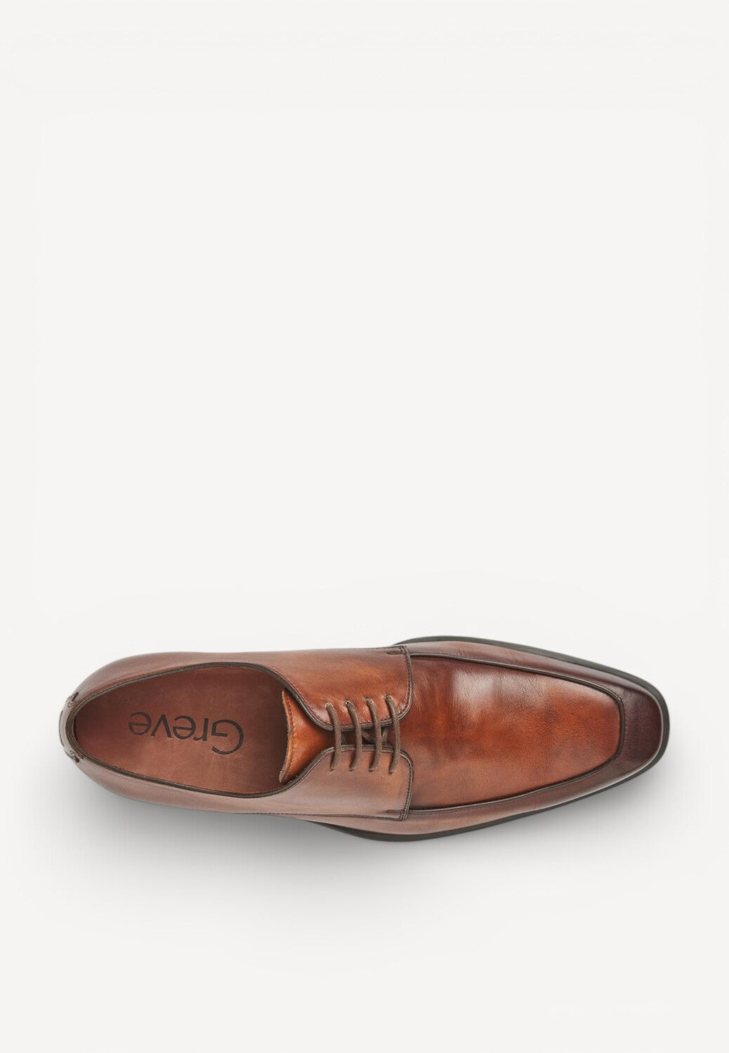 Heren veterschoenen-Bruin leer