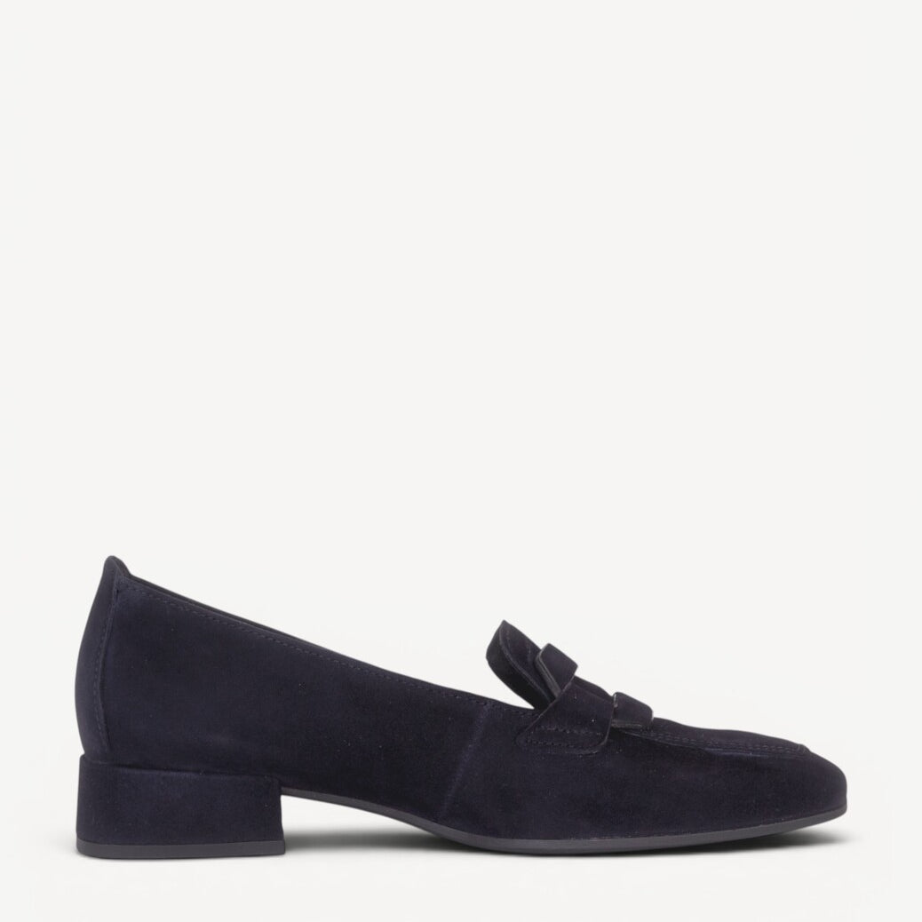 DAMES INSTAPSCHOENEN-Blauw suède/nubuck