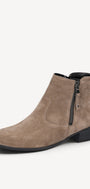 DAMES BOOTS+KORT LAARS-Beige suède/nubuck