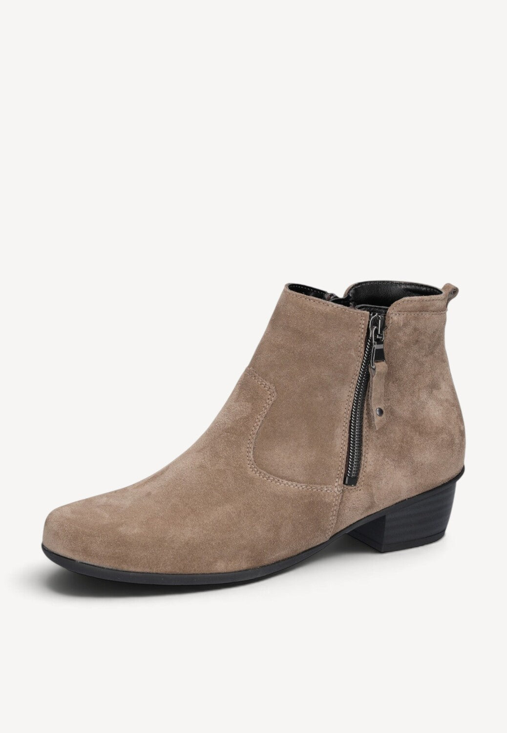 DAMES BOOTS+KORT LAARS-Beige suède/nubuck