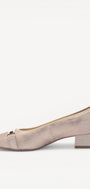 BALLERINAS + PUMPS-Beige leer