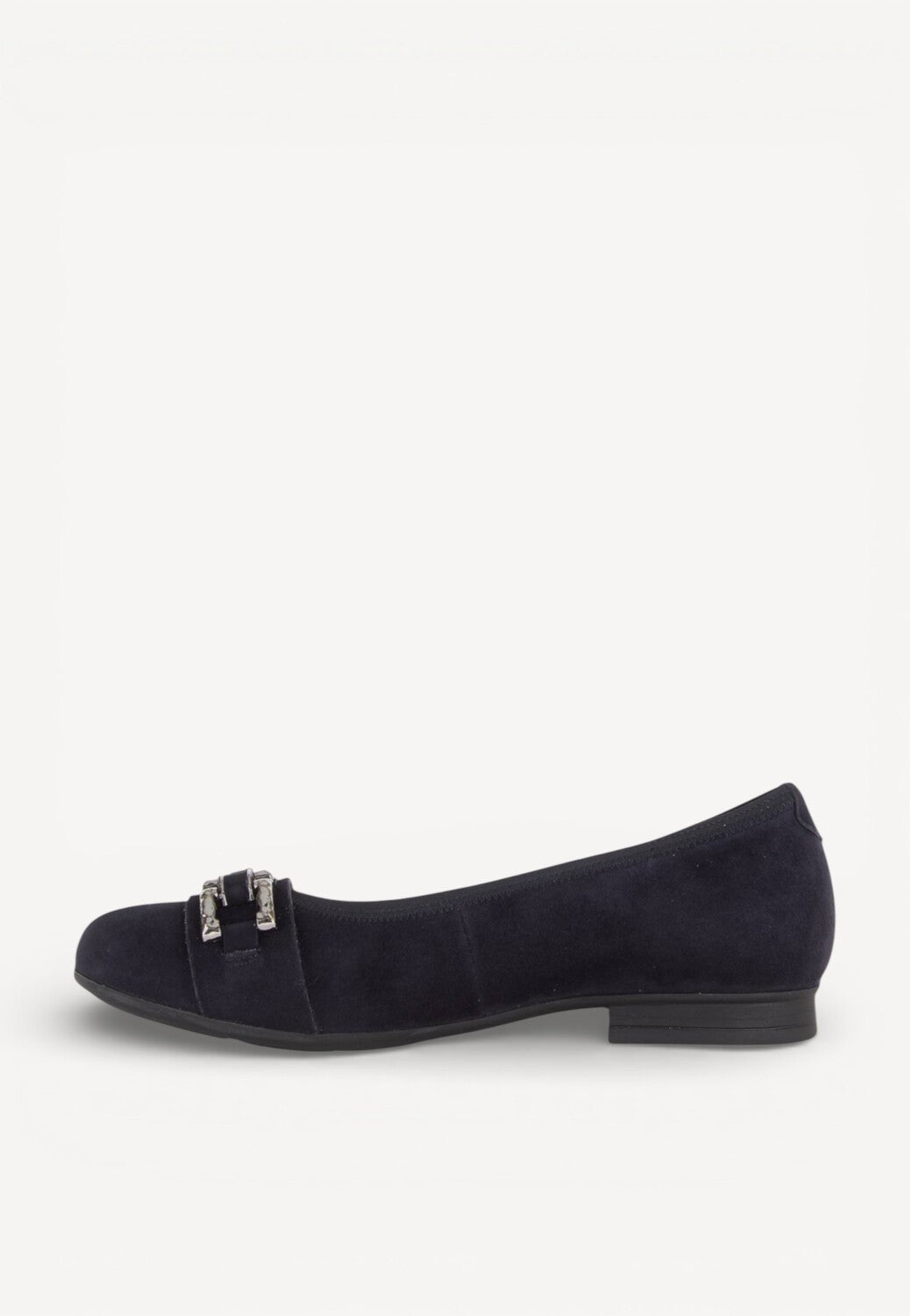 BALLERINAS + PUMPS-Blauw suède/nubuck